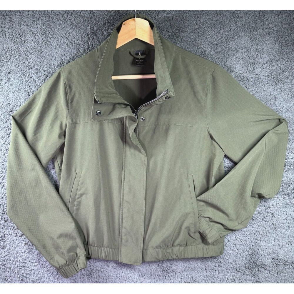 Skechers Jacket Womens Small Green Boxy Y2K Ripstop Street Minimalism Stretch